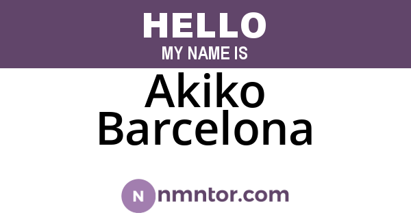 Akiko Barcelona