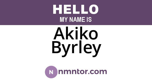 Akiko Byrley