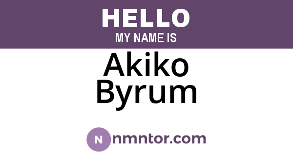 Akiko Byrum