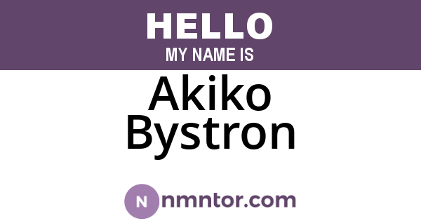 Akiko Bystron