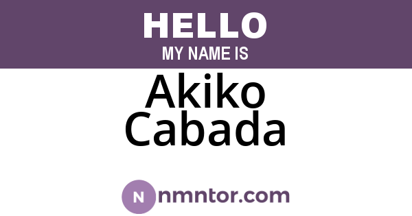 Akiko Cabada