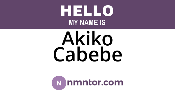 Akiko Cabebe