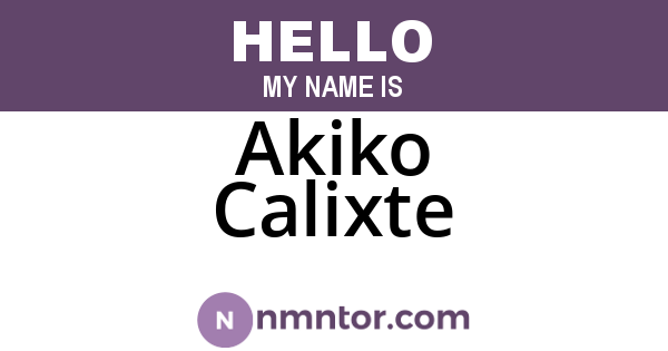 Akiko Calixte
