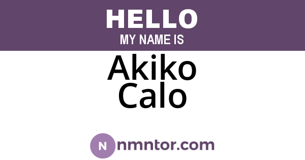 Akiko Calo