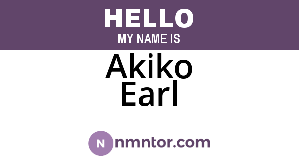 Akiko Earl