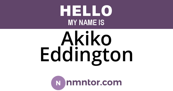 Akiko Eddington