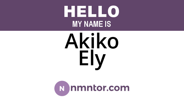 Akiko Ely