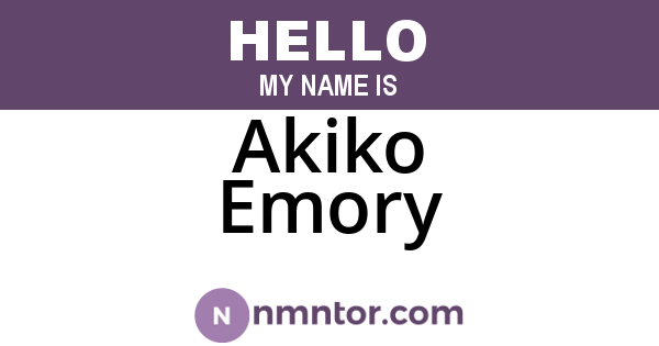 Akiko Emory