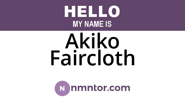 Akiko Faircloth