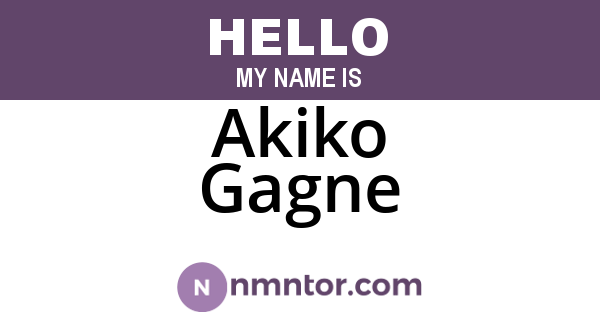 Akiko Gagne