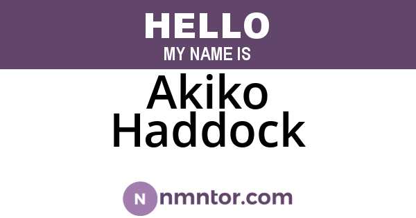 Akiko Haddock