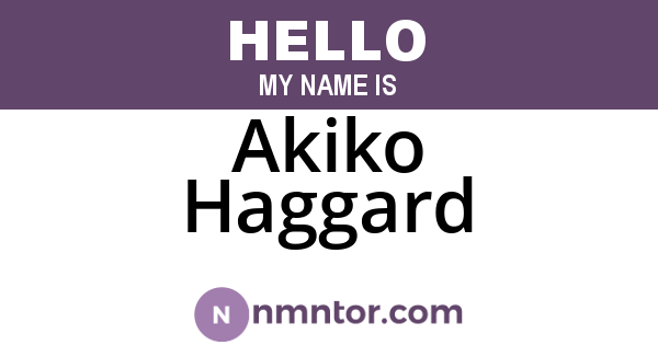 Akiko Haggard