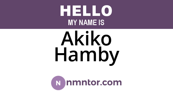 Akiko Hamby