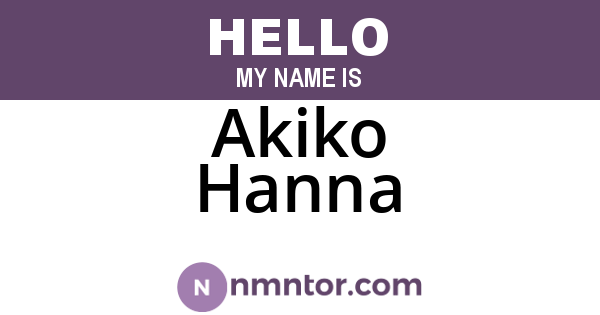 Akiko Hanna