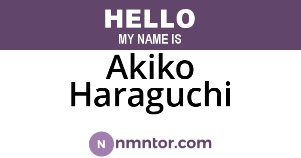 Akiko Haraguchi