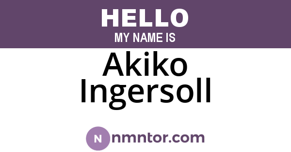 Akiko Ingersoll