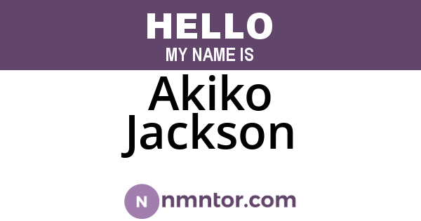 Akiko Jackson