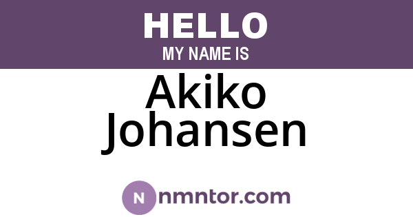 Akiko Johansen