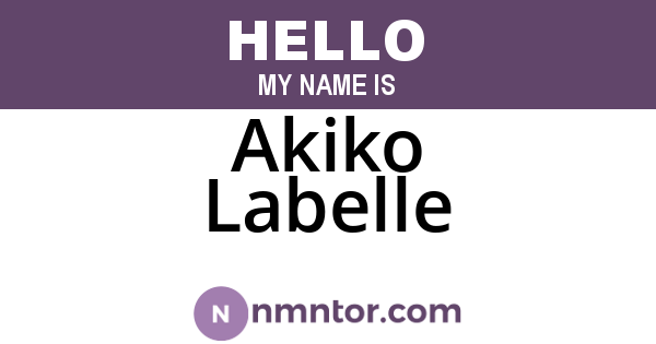 Akiko Labelle