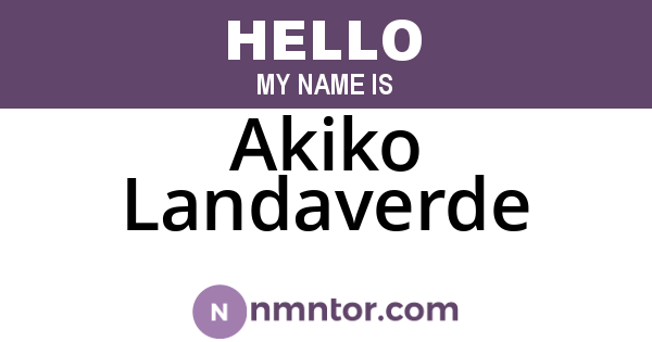 Akiko Landaverde