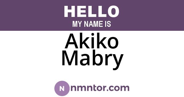 Akiko Mabry