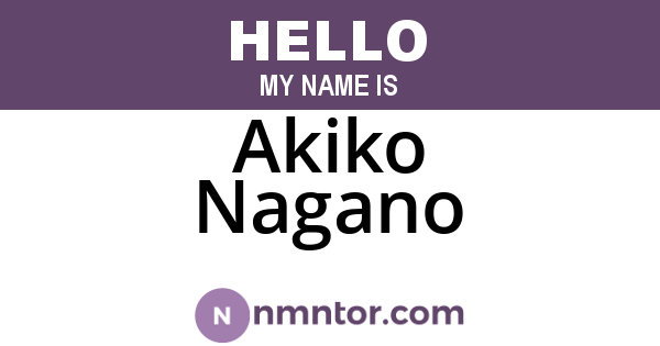 Akiko Nagano