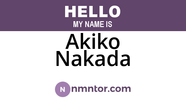 Akiko Nakada
