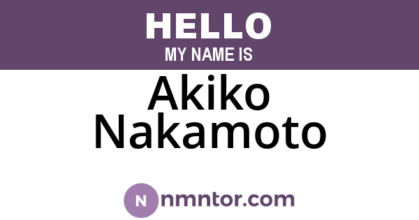 Akiko Nakamoto