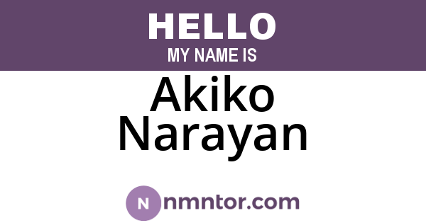 Akiko Narayan
