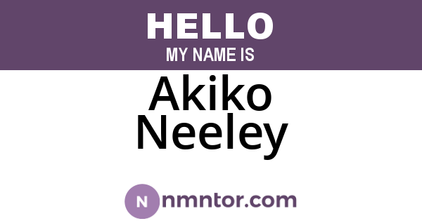 Akiko Neeley