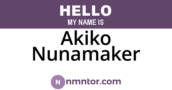 Akiko Nunamaker