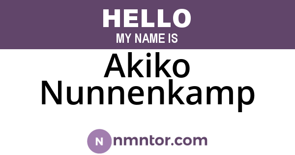 Akiko Nunnenkamp