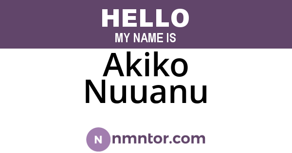 Akiko Nuuanu