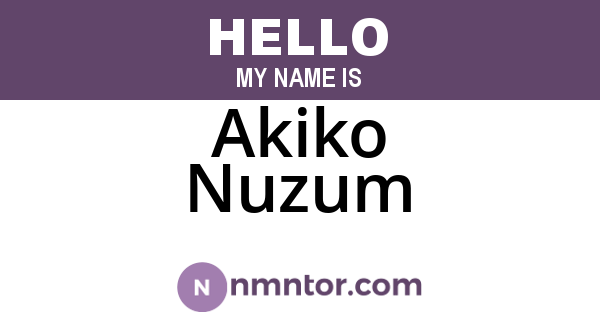Akiko Nuzum