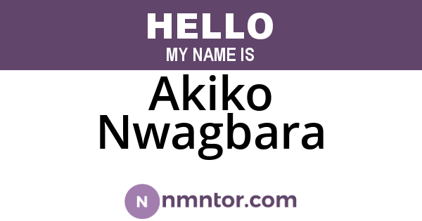 Akiko Nwagbara