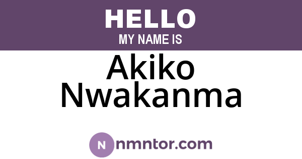 Akiko Nwakanma