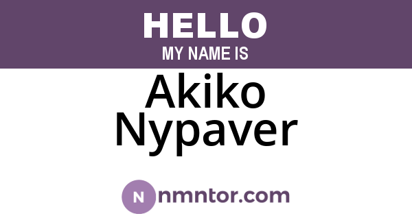 Akiko Nypaver