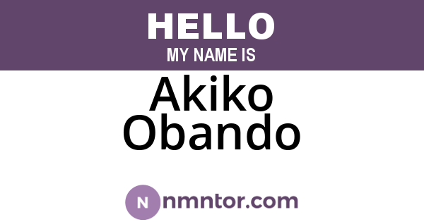 Akiko Obando