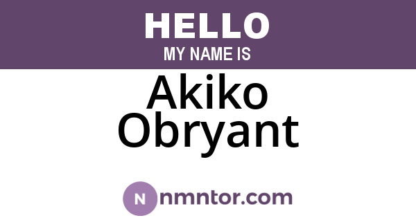 Akiko Obryant