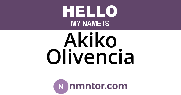 Akiko Olivencia
