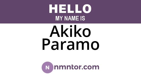 Akiko Paramo