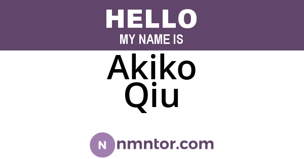 Akiko Qiu
