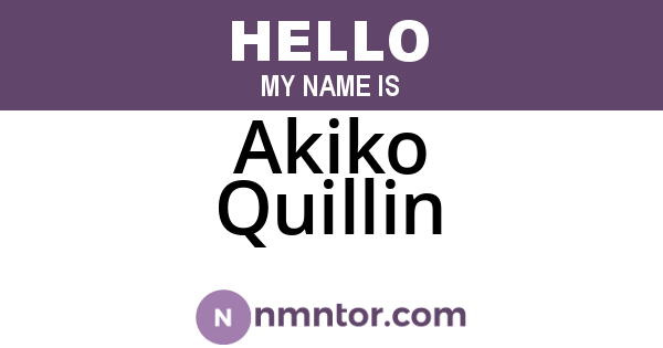 Akiko Quillin