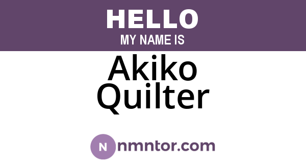 Akiko Quilter