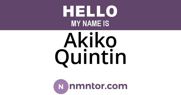 Akiko Quintin