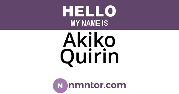 Akiko Quirin