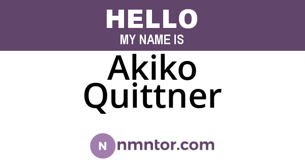Akiko Quittner