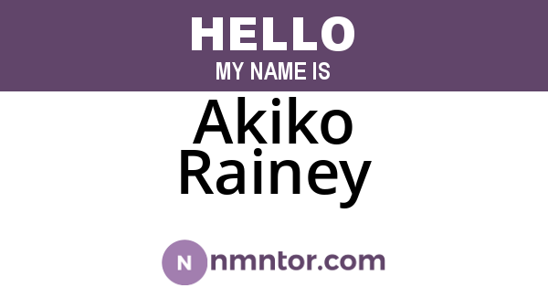 Akiko Rainey