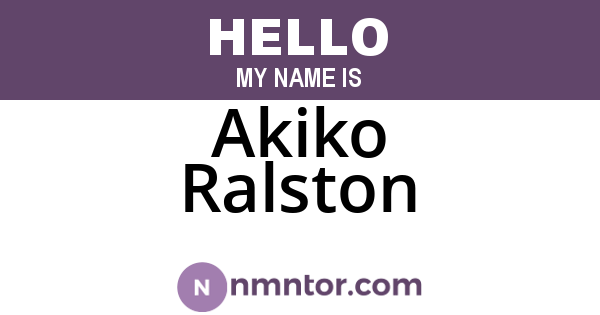 Akiko Ralston