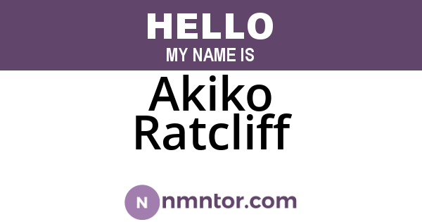 Akiko Ratcliff